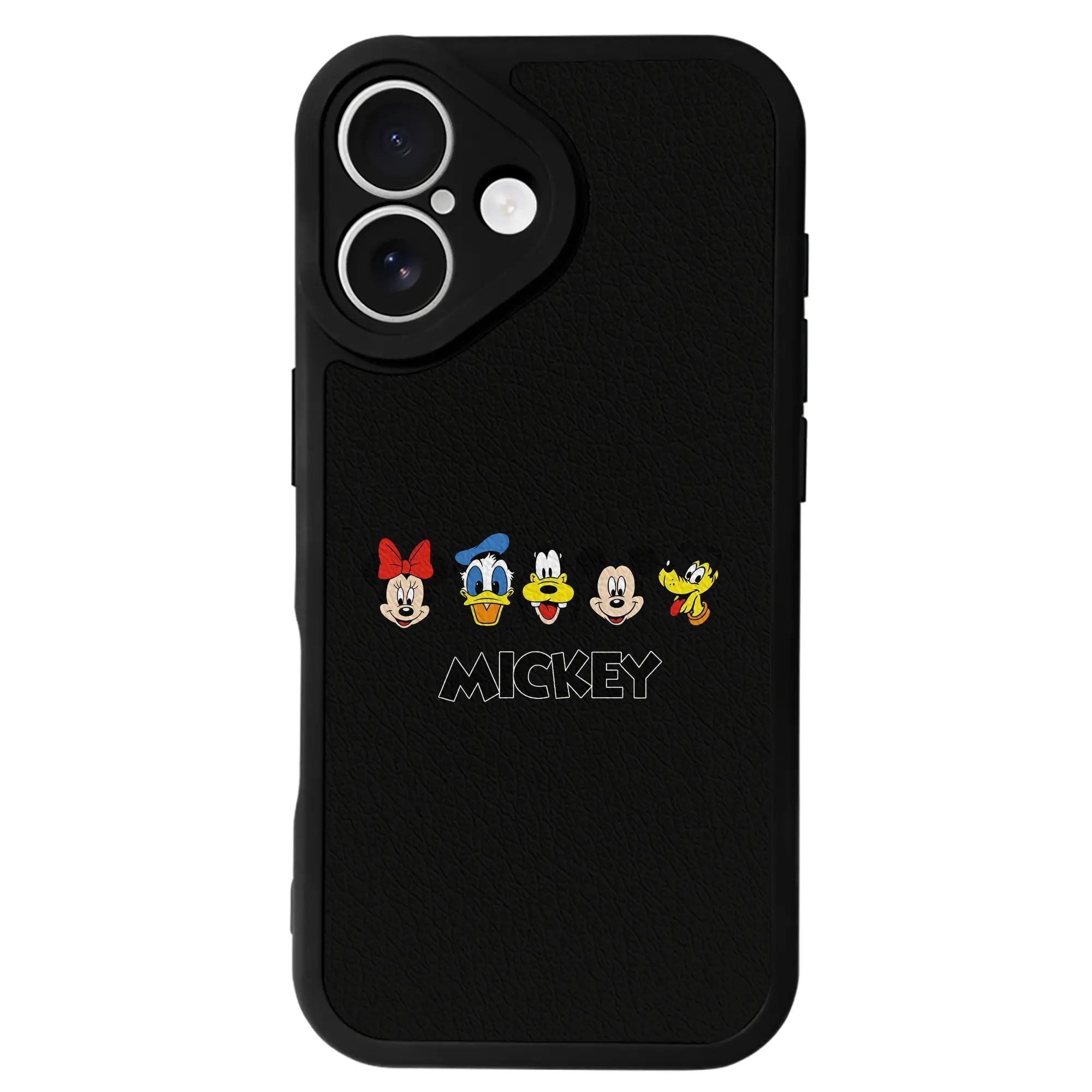 ミッキーマウス（Mickey Mouse） グッズ ミッキーマウス（Mickey Mouse） - IPhone 16シリーズ対応 ・ シリコンスマホケース ・ レザー調 ・ 高精度フィット ・ 耐衝撃 ・ ワイヤレス充電対応 ・ 精密カット